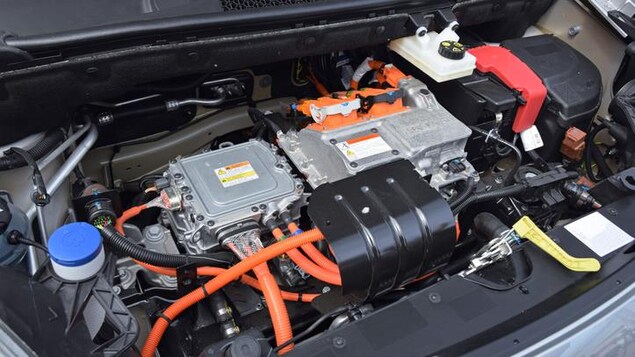 Le moteur électrique d'une Nissan e-NV200.