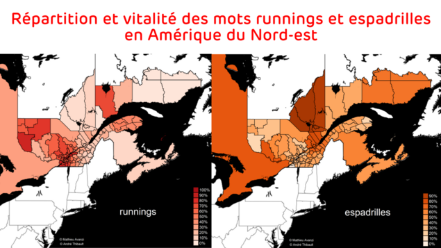 Carte des régions où sont le plus utilisés les mots Carte des régions où sont le plus utilisés les mots