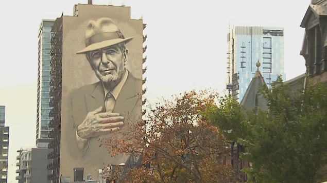 Une immense murale de Leonard Cohen Une immense murale de Leonard Cohen