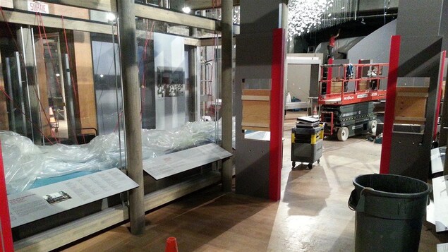 La machinerie est en place pour réparer les installations. La machinerie est en place pour réparer les installations.