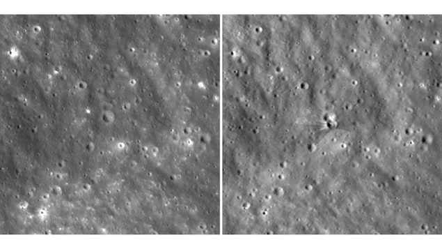 La NASA publie des photos du cratère sur la Lune causé par une fusée SpaceX