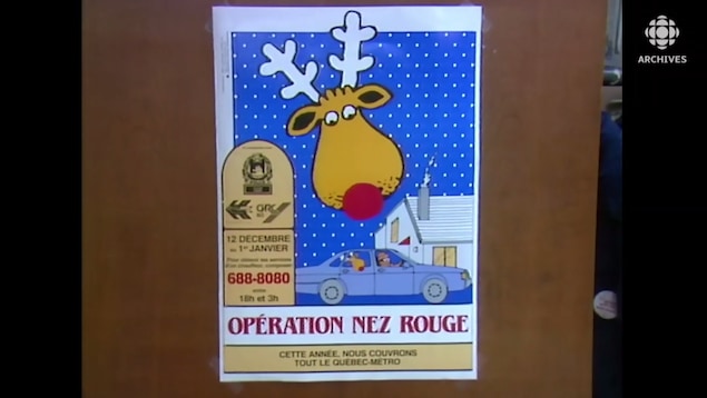 Affiche faisant la promotion d'Opération Nez rouge.