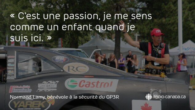 Normand Lamy est bénévole au Grand Prix de Trois-Rivières.