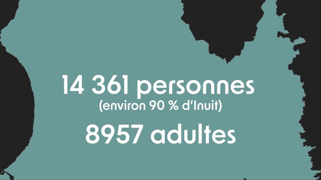 Une carte du Québec avec une statistique.