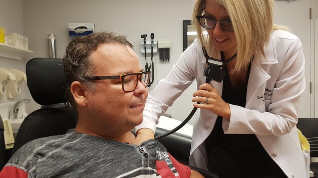 Marie-Philippe Morin et son patient Jérôme Gosselin