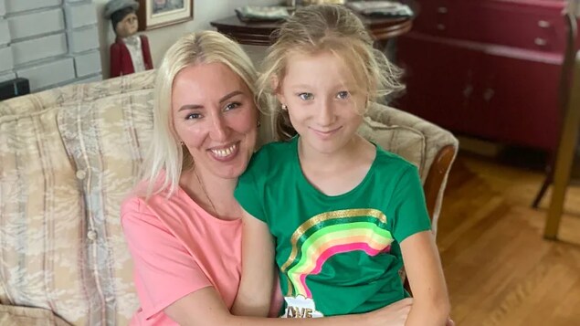 Oksana Hatlan and her daughter.