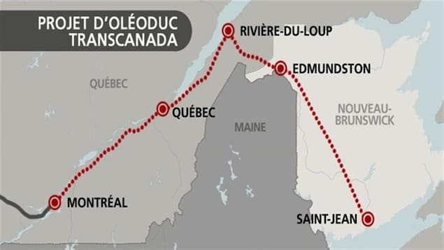 L'oléoduc Énergie Est relierait les sables bitumineux de l'Alberta au port de Saint-Jean, au Nouveau-Brunswick. L'oléoduc Énergie Est relierait les sables bitumineux de l'Alberta au port de Saint-Jean, au Nouveau-Brunswick.