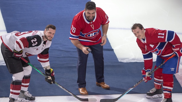 Oliver Ekman-Larsson, Laurent Duvernay-Tardif et Brendan Gallagher (droite)