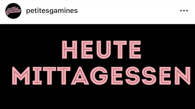 Une publication en allemand du café Petites gamines.
