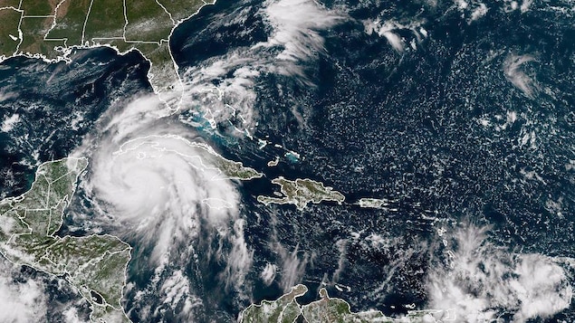Une image satellite de l'ouragan Ian.