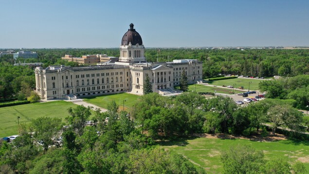 Le Palais législatif de la Saskatchewan, à Regina, en juin 2023.