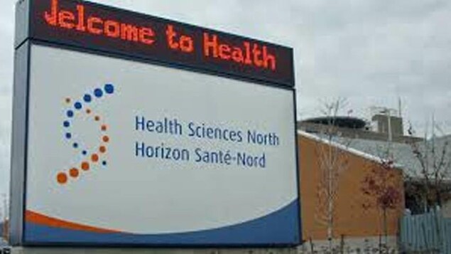 Pancarte de l'hôpital Horizon Santé-Nord dans le Grand Sudbury. Pancarte de l'hôpital Horizon Santé-Nord dans le Grand Sudbury.