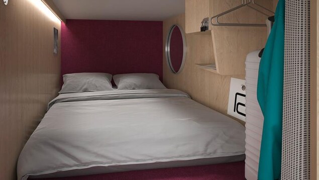 Une capsule de l'hôtel Pangea Pod Une capsule de l'hôtel Pangea Pod