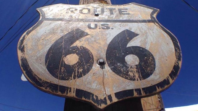 Un panneau original de la Route 66