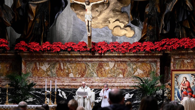 Le pape François à la basilique Saint-Pierre.
