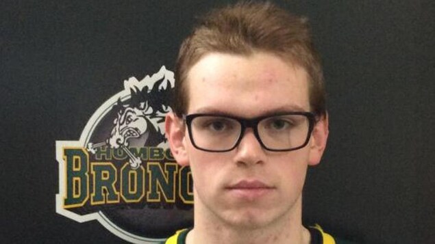 Parker Tobin, gardien de but de Broncos de Humboldt. Parker Tobin, gardien de but de Broncos de Humboldt.