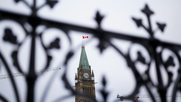 La tour de la Paix sur la Colline du Parlement à Ottawa.