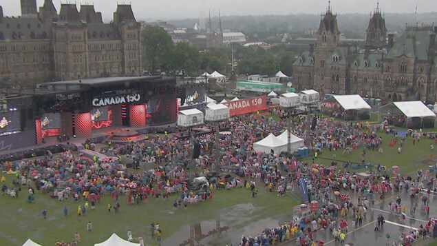 La scène du parlement en avant-midi à Ottawa.