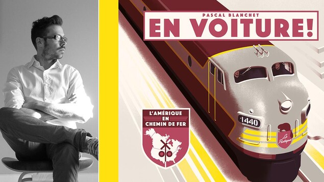 L'illustrateur Pascal Blanchet et la couverture de son livre « En voiture! » L'illustrateur Pascal Blanchet et la couverture de son livre « En voiture! »