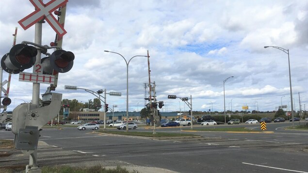 Intersection du boulevard des Récollets et de la rue Réal-Proulx à Trois-Rivières.