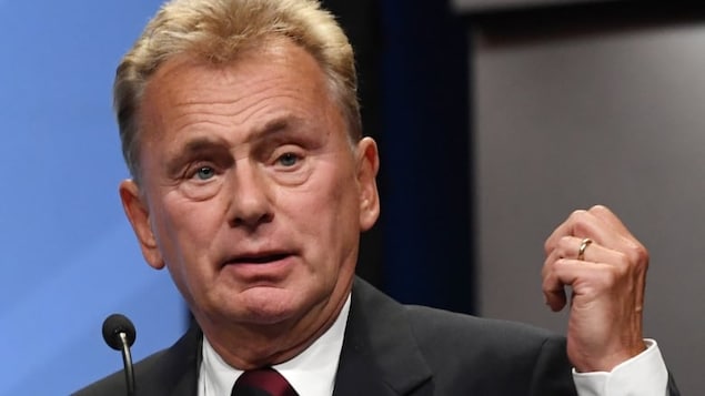 Pat Sajak speaks as he is inducted into the National Association of Broadcasters Broadcasting Hall of Fame at an April 2018 event in Las Vegas. Sajak's long run as host of Wheel of Fortune ends with Friday's episode. 