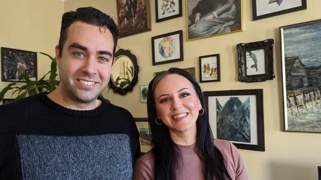 Patrick Maubert, left, co-founded UNtoxicated Queers, and Lee-Anne Richardson founded Sober City. Both are peer-support groups for people struggling with addiction. (Victoria Welland/CBC News)