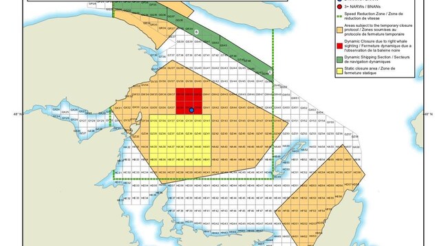 Une nouvelle zone de pêche (en rouge) sera fermée temporairement à partir du 22 mai, à 16 h. Une nouvelle zone de pêche (en rouge) sera fermée temporairement à partir du 22 mai, à 16 h.