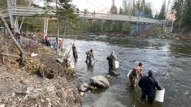 Des dizaines de pêcheurs se rassemblent pour la pêche traditionnelle au corégone nain, communément appelé pointu.