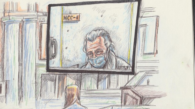 Un dessin représente Peter Nygard.