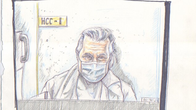 Un dessin illustrant Peter Nygard.