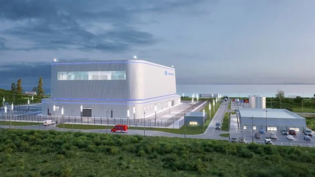 Une image conceptuelle d'un petit réacteur modulaire GE-Hitachi BWRX-300, la technologie que SaskPower prévoit d'utiliser si elle va de l'avant avec son projet de construction de réacteurs nucléaires en Saskatchewan.