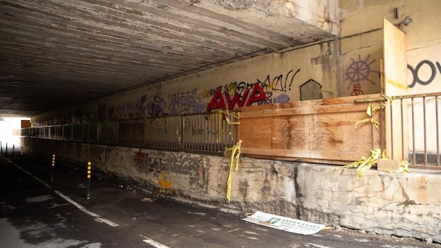 Le tunnel du boulevard du Saint-Maurice, à Trois-Rivières. 