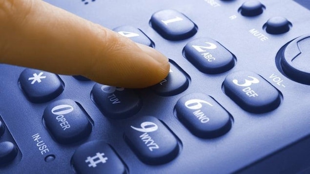 A landline telephone digits.