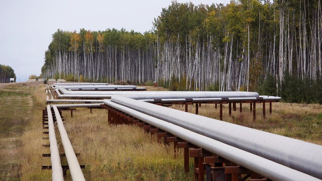 Un pipeline près de Fort McMurray, en Alberta Un pipeline près de Fort McMurray, en Alberta