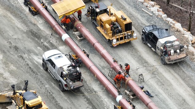 Une section du pipeline Trans Mountain près de Laidlaw en Colombie-Britannique.