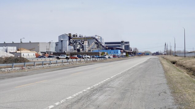 Une bâtisse industrielle du parc industriel de Bécancour.