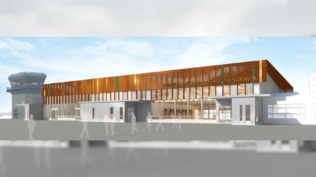 Un plan montre les travaux qui seront réalisés à l'aéroport de Rouyn-Noranda.