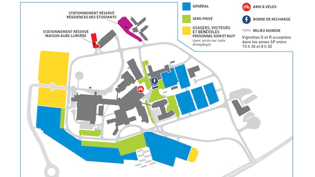 Le plan du stationnement du CHUS-Hôpital Fleurimont Le plan du stationnement du CHUS-Hôpital Fleurimont