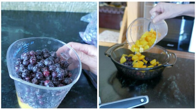 Les fruits pour la croustade. Les fruits pour la croustade.
