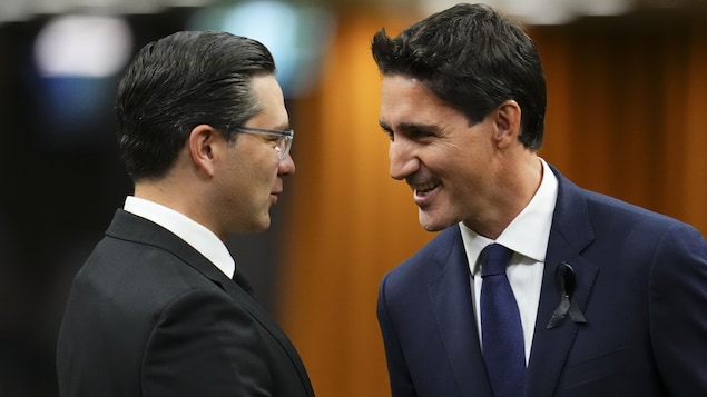 Pierre Poilievre and Justin Trudeau.