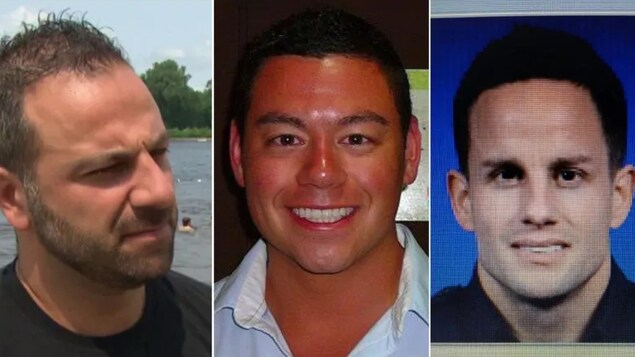 Montage photo montrant des portraits des trois agents.