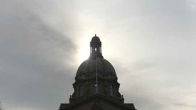 Vue du dôme de l'assemblée albertaine à Edmonton.