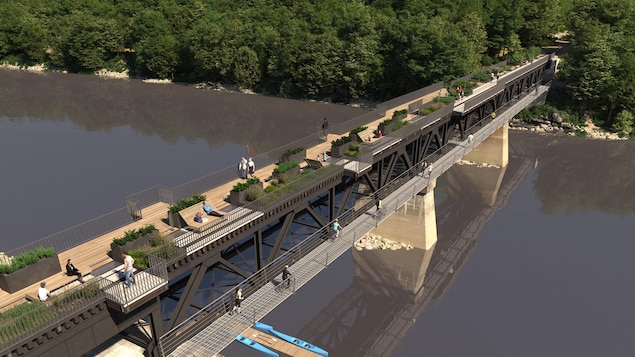 Un pont ferroviaire transformé en piste multifonctionnelle.