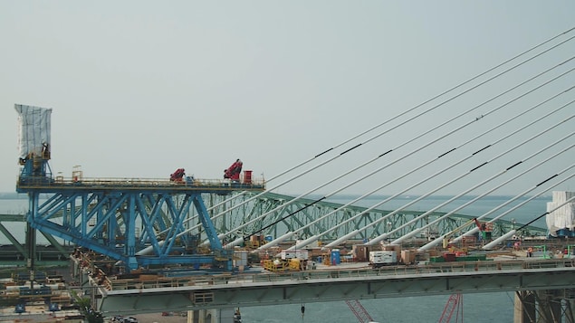 Détail du pont Samuel-De Champlain