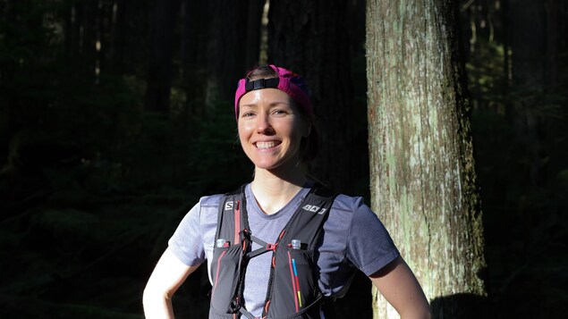 Un portrait de l'ultramarathonienne Audrée Lafrenière.