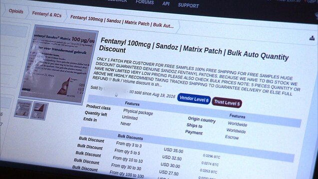 Il est facile de trouver du fentanyl sur le web invisible. Il est facile de trouver du fentanyl sur le web invisible.