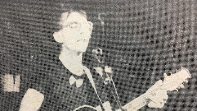 Photo du premier concert de Richard Desjardins au Cabaret de la dernière chance au printemps 1984
