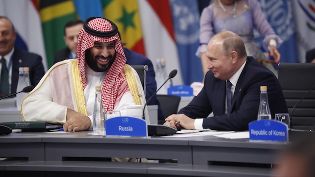 Le président russe Vladimir Poutine a eu un entretien avec le prince Mohammed ben Salmane d'Arabie saoudite. Le président russe Vladimir Poutine a eu un entretien avec le prince Mohammed ben Salmane d'Arabie saoudite.