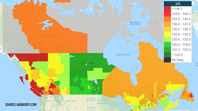 Prix de l'essence au Canada par secteur Prix de l'essence au Canada par secteur