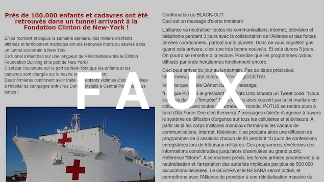 Il s'agit de deux publications Facebook.